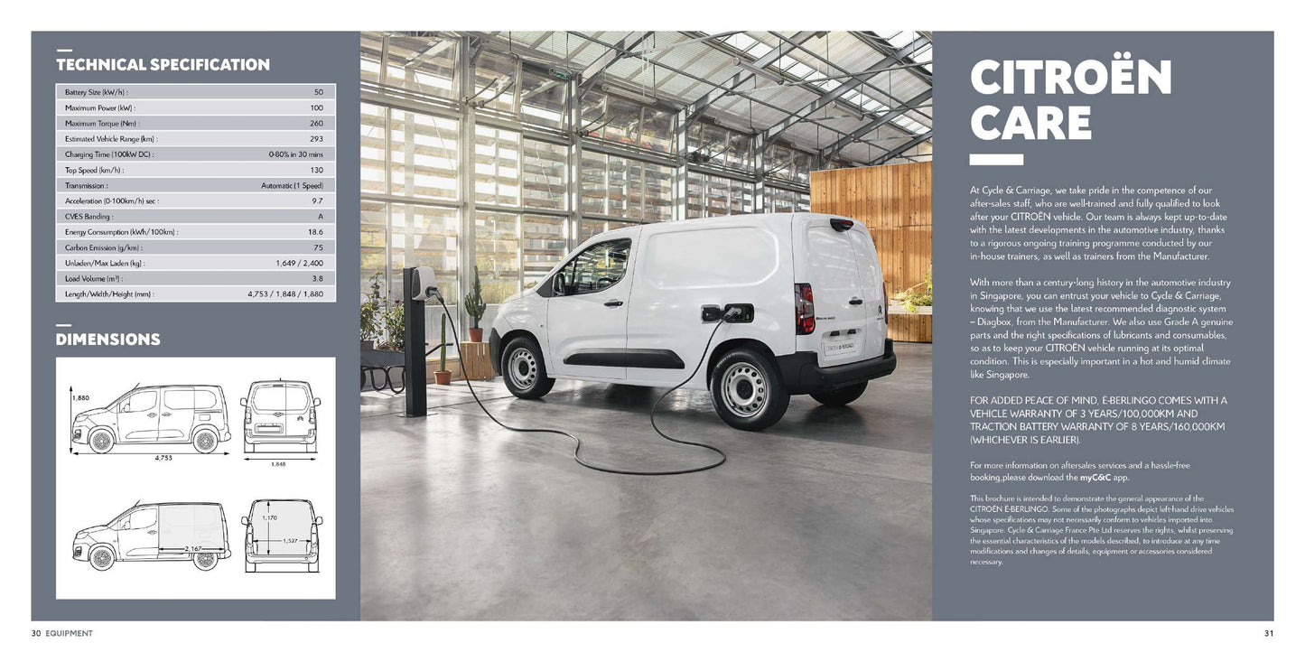 Citroen e-Berlingo Van Auto (Fully Power by Electric)