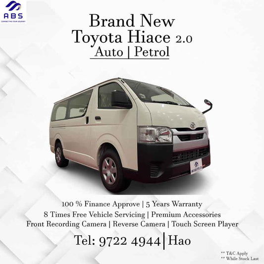 Toyota Hiace 2.0L Auto Petrol